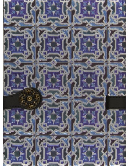 Cuaderno azulejos Portugal azul broche