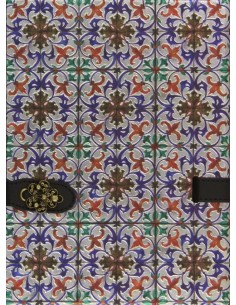 Cuadernos azulejos Portugal rojo azul broche