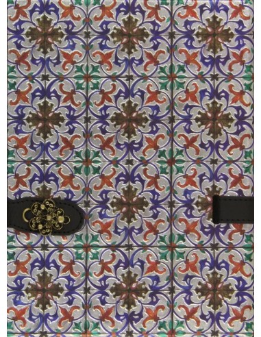 Cuadernos azulejos Portugal rojo azul broche