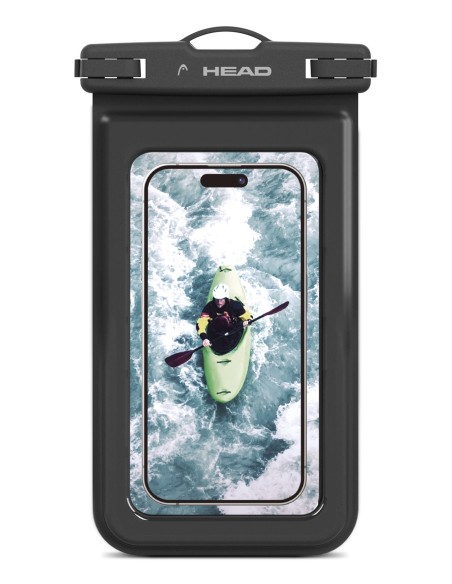 Funda flotante impermeable , bolsa estanca flotante IPX8, móvil hasta 6.8'', universal, negro