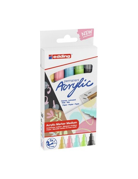 5300 acrylic marker fine marcador permanente Negro, Azul, Verde, Rosa, Amarillo 5 pieza(s)
