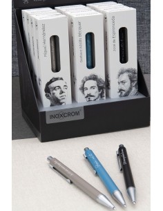 Exp 12 boligrafo books poetas inoxcrom punto lectura Bequer Espronceda y Miguel Hernandez