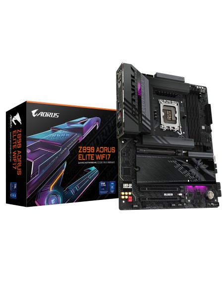 Placa base Z890 AORUS ELITE WIFI7 - Compatible con CPUs Intel Core Ultra (Serie 2), VRM de 16+1+2 fases, hasta 8800MHz DDR5 (OC)