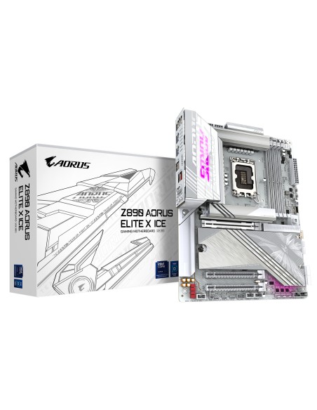 Placa base Z890 AORUS ELITE X ICE - Compatible con CPUs Intel Core Ultra (Serie 2), VRM de 16+1+2 fases, hasta 9500MHz DDR5 (OC)