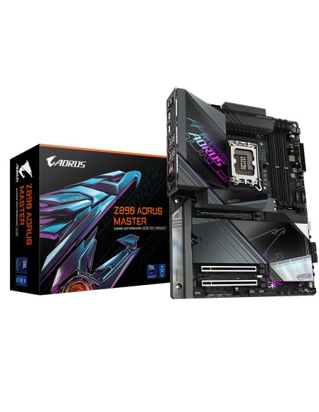 Placa base Z890 AORUS MASTER - Compatible con CPUs Intel Core Ultra (Serie 2), VRM de 18+1+2 fases, hasta 9500MHz DDR5 (OC), 2xP