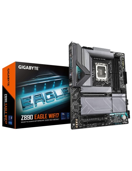 Placa base Z890 EAGLE WIFI7 - Compatible con CPUs Intel Core Ultra (Serie 2), VRM de 14+1+2 fases, hasta 8800MHz DDR5 (OC), 1xPC