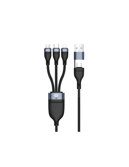 ETTA06B15 cable USB USB 2.0 1,5 m USB C USB C/Micro-USB B/Lightning Negro