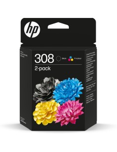 Paquete de 2 Cartuchos de Tinta Original 308 negra/tricolor