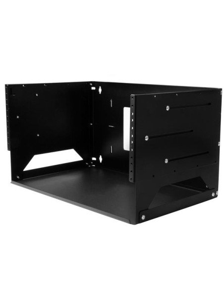 Rack de Servidores Abierto de 4U de Pared - de 2 Columnas - con Estante Integrado - de Profundidad Ajustable - para Equipo de AV