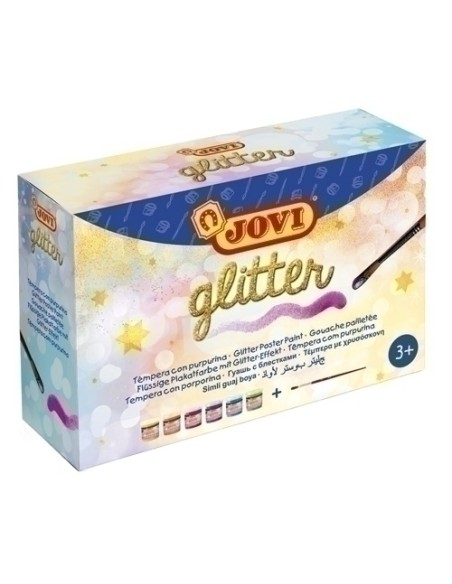 TEMPERA JOVI GLITTER  55 ml EST.6+pc