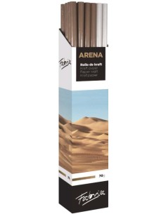 EXP 30 rollos papel kraft verjurado 1x3M MARRON Y BLANCO