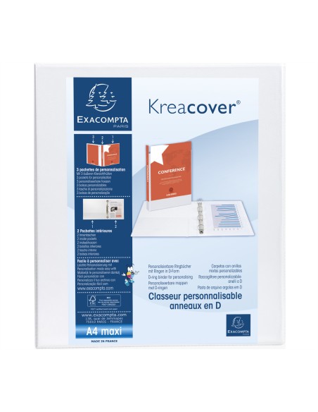 51823E carpeta de cartón A4 Blanco