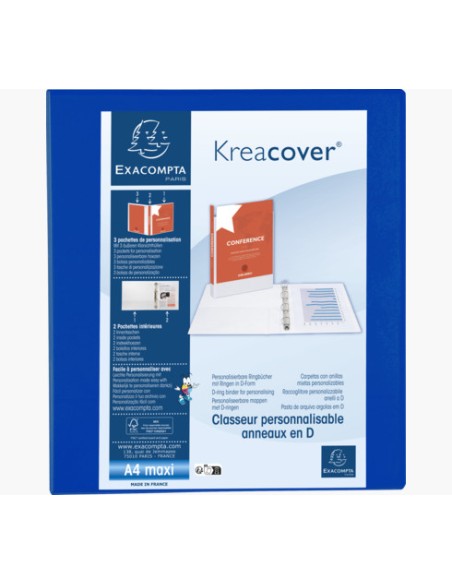 51843BE carpeta de cartón A4 Azul