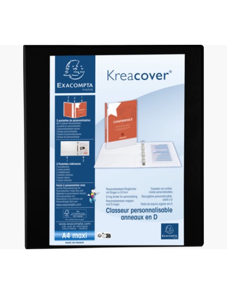 51843NE carpeta Polipropileno (PP) Negro A4