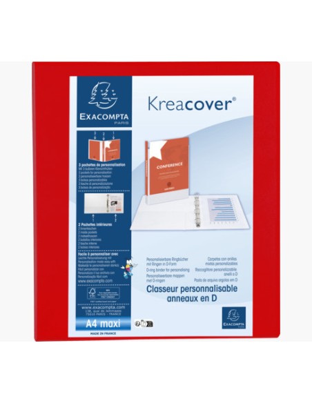 51843RE carpeta de cartón A4 Rojo