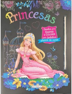 Princesas Desenhos para raspar e colorir
