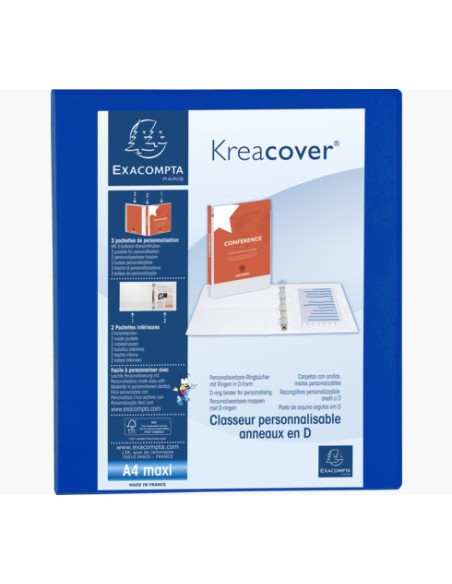 51846BE carpeta de cartón A4 Azul