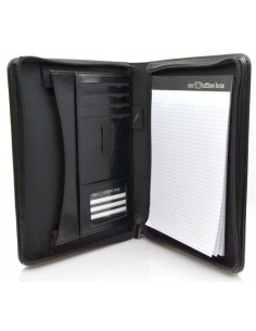 PORTAFOLIO A5 CON CREMALLERA NEGRO 255X185X3 CM