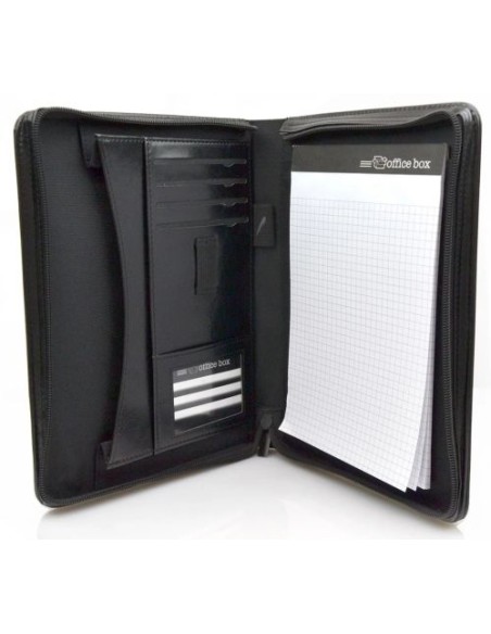 PORTAFOLIO A5 CON CREMALLERA NEGRO 255X185X3 CM