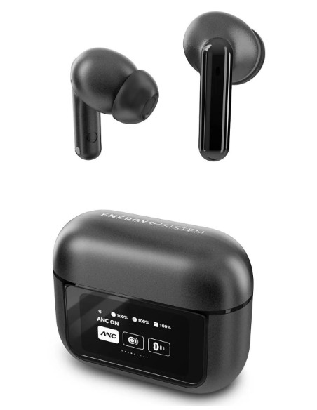 Display ANC Auriculares True Wireless Stereo (TWS) Dentro de oído Música/uso diario USB Tipo C Bluetooth Negro