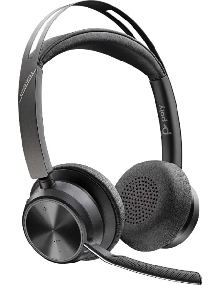 Voyager Focus 2 UC Auriculares Inalámbrico y alámbrico Diadema Oficina/Centro de llamadas USB tipo A Bluetooth Negro