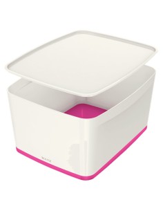 MyBox Bandeja de almacenamiento Rectangular Acrilonitrilo butadieno estireno (ABS) Rosa, Blanco