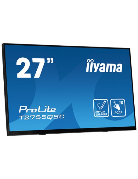 ProLite T2755QSC-B1 pantalla para PC 68,6 cm (27") 2560 x 1440 Pixeles Full HD LCD Pantalla táctil Negro