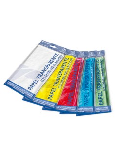 BLISTER 2 HOJAS PAPEL CELOFÁN 60X90 CM 30 GR. TRANSPARENTE SADIPAL 06230