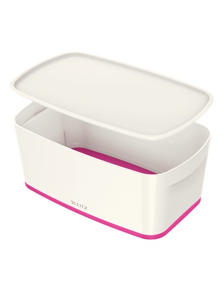 MyBox Bandeja de almacenamiento Rectangular ABS sintéticos Rosa, Blanco