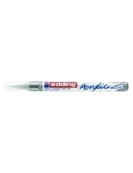 ROTUL.EDDING 5300 ACRYLIC 1-2 mm PLATA - Pack de 10 unidades