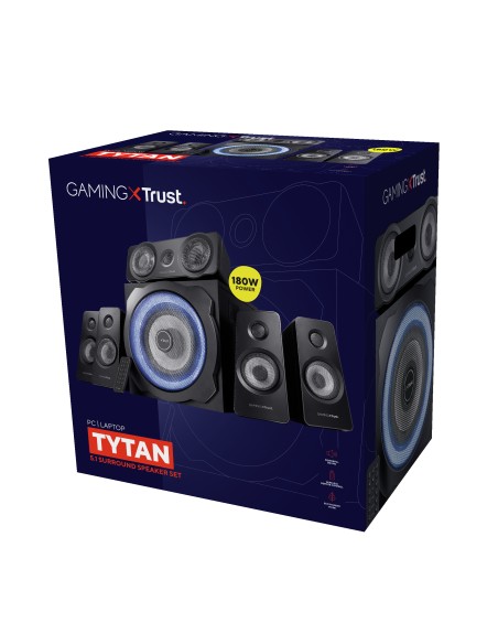 GXT 658 Tytan 5.1 conjunto de altavoces 90 W Universal Negro 5.1 canales