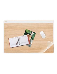 800 Silva protector de escritorio Cloruro de polivinilo (PVC) Blanco, Madera