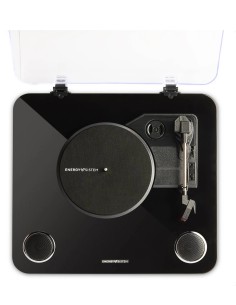 BlackSpin Tocadiscos de tracción por correa Negro, Transparente