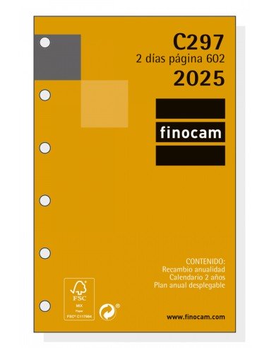 201280025 accesorio para organizador personal Recambio para agenda 2025