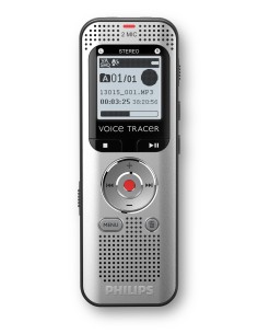 Voice Tracer DVT2015 dictáfono Memoria interna y tarjeta de memoria Plata