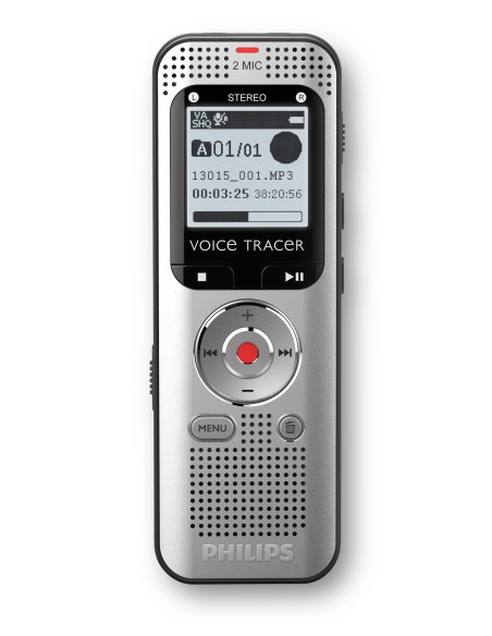 Voice Tracer DVT2015 dictáfono Memoria interna y tarjeta de memoria Plata