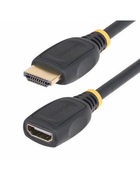 Cable HDMI 2.0 de Extensión Alargador de 3ft (1m) - Cable HDMI de Alta Velocidad Ahorrador de Puertos - 4K 60Hz - Cable Extensor