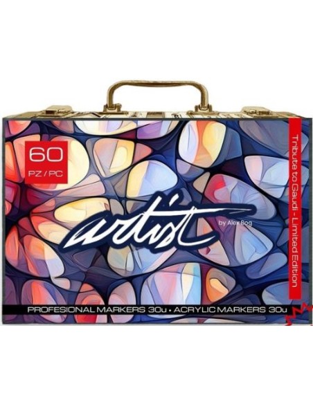 Maletin 60 rotuladores acrylicos alcohol markers serie artist