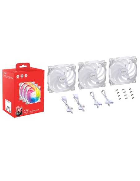 VENTO 120 ARGB PWM Carcasa del ordenador Ventilador 12 cm Blanco 3 pieza(s)