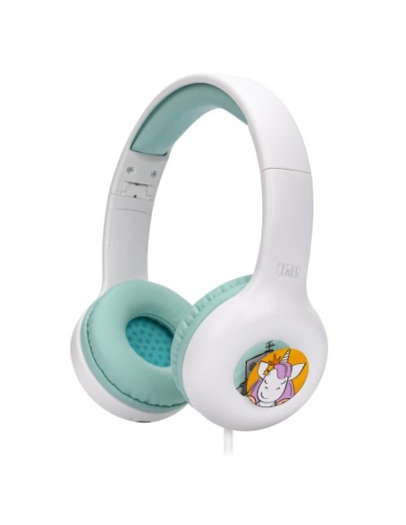 CSKID3 auricular y casco Auriculares Alámbrico Llamadas/Música Turquesa, Blanco