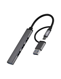 HUBSLIM4 hub de interfaz USB 2.0 5000 Mbit/s Gris