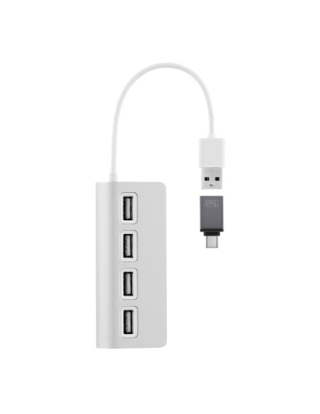 HUBSLIM4 USB 2.0 480 Mbit/s Blanco