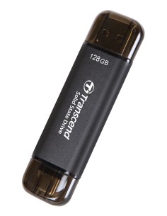 ESD310C Tecnología Thunderbolt (Rayo) 128 GB USB Type-A / USB Type-C USB 3.2 Gen 2x2 Negro