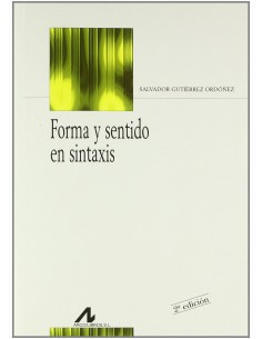 Forma y sentido en sintaxis