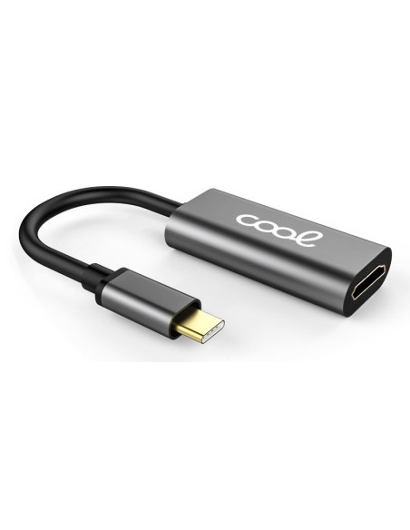 8434847050652 adaptador de cable de vídeo HDMI tipo A (Estándar) USB Tipo C Negro, Plata