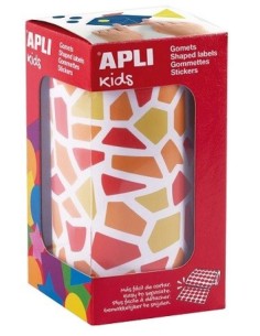 ROLLO GOMETS MOISAICO REMOVIBLE NARANJA ROJO Y AMARILLO