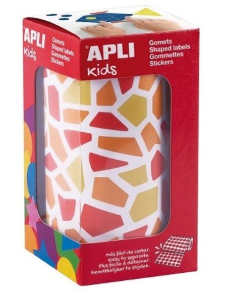 ROLLO GOMETS MOISAICO REMOVIBLE NARANJA ROJO Y AMARILLO