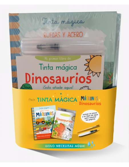 PACK TINTA MAGICA MAQUINAS Y DINOSAURIOS