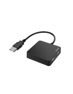 | HUB USB 2.0 con 4 Puertos (Concentrador USB con 4 USB A, Compacto, Transferencia de Datos hasta 480 Mbits/s), Color Negro