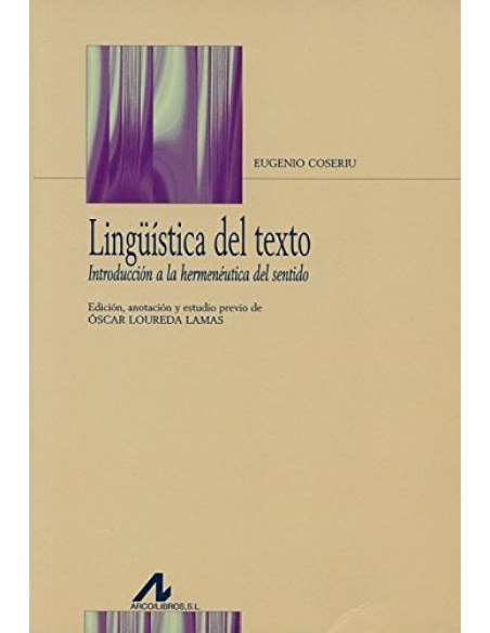LINGUISTICA DEL TEXTO INTRODUCCION HERMENEUTICA DE